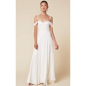 Reformation Poppy Dress in White/Ivory, SIZE 6